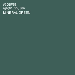 #3D5F58 - Mineral Green Color Image